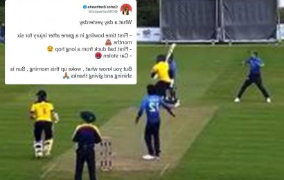 West Indies hero Carlos Brathwaite has car stolen AND out for golden duck on English club cricket debut on shocking day