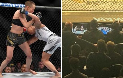Eagle-eyed fans spot Dana White 'watching Canelo vs Bivol' during Rose Namajunas and Carla Esparza's UFC 274 snoozefest