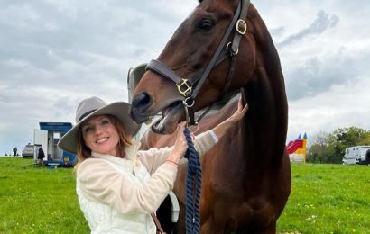 Geri Horner and husband Christian celebrate first racehorse winner named after her hit No 1 song