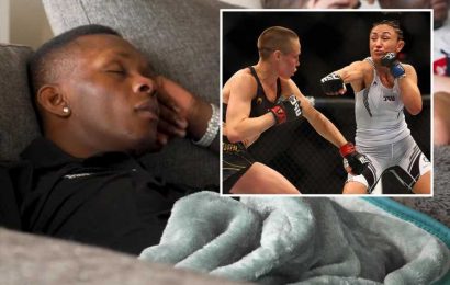Israel Adesanya fell asleep watching the 'most boring fight ever' between Rose Namajunas and Carla Esparza at UFC 274