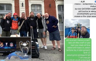 Liverpool-supporting dad takes son out of school for final