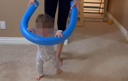 Mum comes up with £1 hack to stop your back hurting when helping your baby walk & people are calling it a game changer