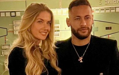 Neymar hangs out with 'world's sexiest athlete' Alica Schmidt and wears £1,400 ankle boots at electric car launch