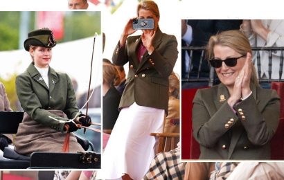 ‘Proud mum’ Sophie Wessex beams in £275 Me+Em blazer to watch Louise ride in horse show