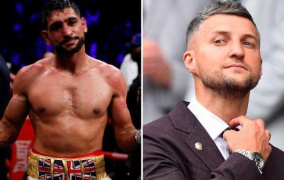 Carl Froch wants to 'shake hands and have a little kiss' with Amir Khan following spectacular row after Kell Brook loss | The Sun