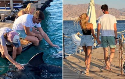 Inside Real Madrid star Thibaut Courtois and fiancee Mishel Gerzig's incredible break including meeting dolphins | The Sun