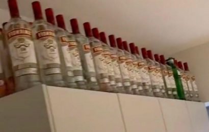 Student flaunts £4,400 of empty booze bottles – and people are ‘impressed’