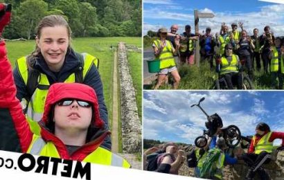 Teen completes Hadrian's Wall trek using a wheelchair