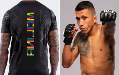 UFC star Jeff Molina was told by bigoted fans he'd 'burn in hell' for supporting Pride Month with  rainbow fight kit | The Sun