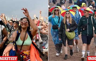 UK weekend weather forecast as Glastonbury revellers wear raincoats