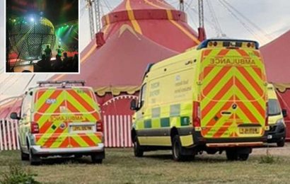 Circus performer rushed to hospital after crash during circle cage motorbike stunt at show in Devon | The Sun