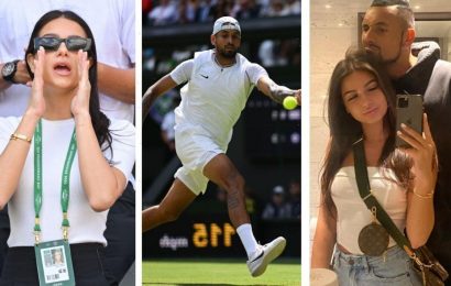 Glamorous Costeen Hatzi cheers on boyfriend Nick Kyrgios at Wimbledon