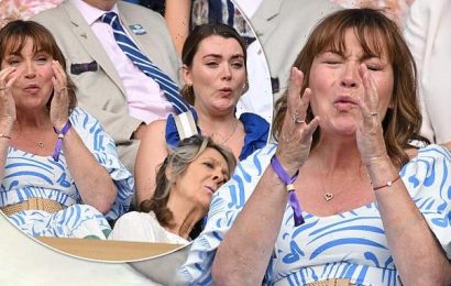 Lorraine Kelly puts on very animated display at the Wimbledon