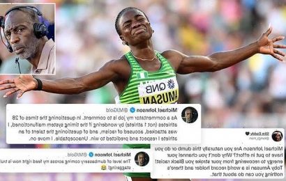Michael Johnson accused of RACISM after Nigerian athlete&apos;s time