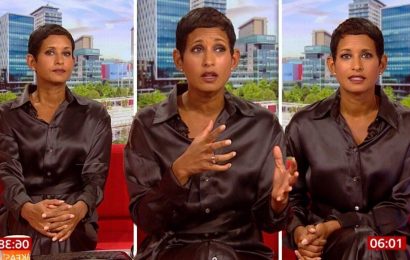 Naga Munchetty hits back as BBC Breakfast outfit is compared to a ‘black bin’ bag in jibe