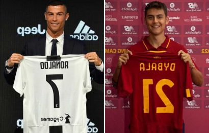 Paulo Dybala breaks Cristiano Ronaldo's record for shirt sales after joining Roma in huge free transfer | The Sun