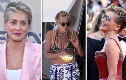 Sharon Stone, 64, looks ageless as she unveils incredible physique in leopard print bikini
