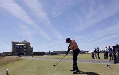 Tiger Woods turns on the style during practice round at St Andrews