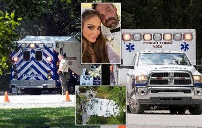 Ambulance is seen speeding out of JLo and Ben&apos;s Georgia property