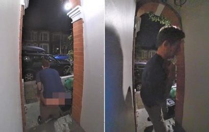 Footage shows man going for No2 on doorstep of £720,000 London house
