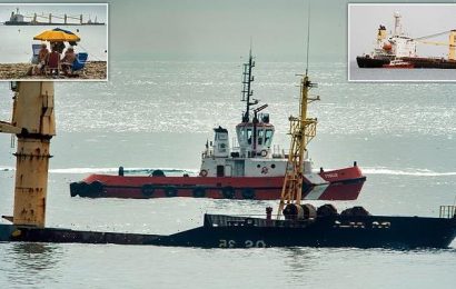 Hull of ship carrying 400 tonnes of fuel breaks off coast of Gibraltar