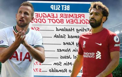 Premier League Golden Boot race: Haaland favourite to score more than Salah after double, Kane, Ronaldo and Nunez trail | The Sun