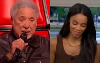 Tom Jones makes Rochelle Humes emotional after tribute to his wife