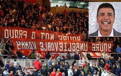 Chris Kamara thanks Middlesbrough fans for their support banner