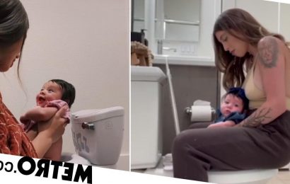 Mum started toilet training her baby at just eight weeks old