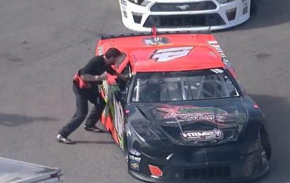 NASCAR driver goes BERSERK on a fellow racer after a wreck