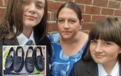 We had to rip bars off my daughters’ £170 Clarks shoes after teachers complained… she was left in tears on her first day | The Sun