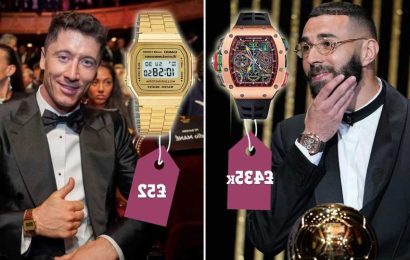 Benzema wears £435k Richard Mille watch at Ballon d'Or ceremony while Lewandowski rocks £52 Casio | The Sun