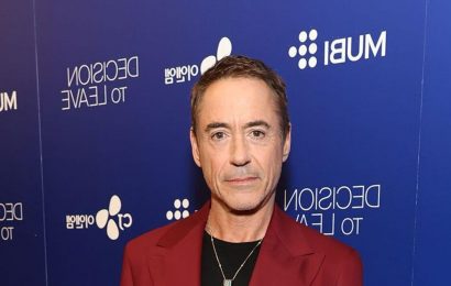 Robert Downey Jr shows slimmed down frame as he poses with wife Susan