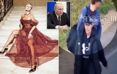 The moment &apos;Putin&apos;s goddaughter flees on foot to West to avoid arrest&apos;