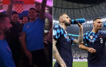 Brozovic and Lovren are filmed &apos;singing fascist song&apos; in nightclub