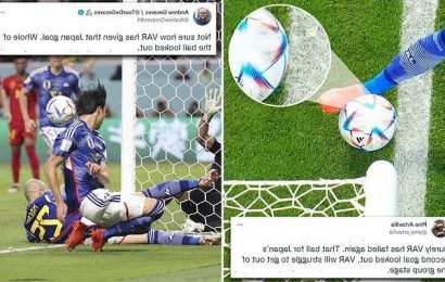Fans question whether ball went out before Japan&apos;s goal against Spain