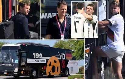Germany leave their training base to head home after World Cup exit