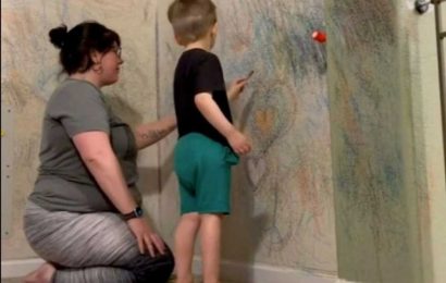 I let my kids draw all over the walls, people ask why I don’t get a blackboard but I don’t want chalk dust everywhere | The Sun