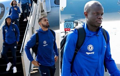 N’Golo Kante flies to Abu Dhabi with Chelsea squad as he steps up recovery… but midfielder still faces THREE MONTHS out | The Sun
