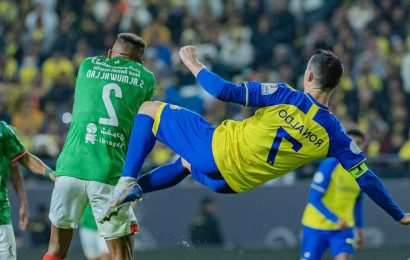 Cristiano Ronaldo shares photo attempting overhead kick on Al-Nassr debut.. but he missed the ball and booted player | The Sun
