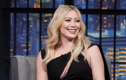 Hilary Duff Wears a Sultry Chest-Cutout Dress For a Late-Night Appearance