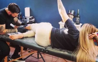 Katie Price undergoes SEVEN hour tattoo session as she teases new ink | The Sun