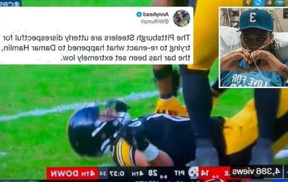 Steelers SLAMMED as player perform mock &apos;CPR&apos; on linebacker