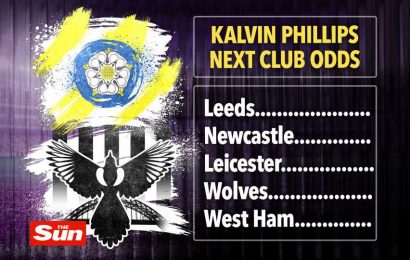 Kalvin Phillips next club – latest transfer odds: Newcastle, West Ham and Leicester trail Leeds for Man City midfielder | The Sun