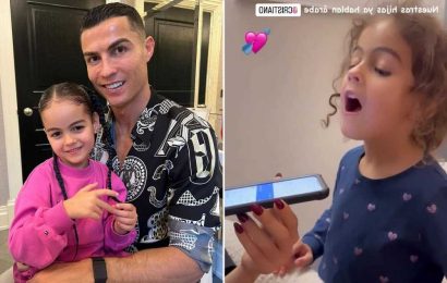 Watch sweet moment ex-Man Utd star Cristiano Ronaldo’s daughter learns how to speak Arabic with family in Saudi Arabia | The Sun