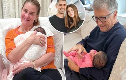 Bill and Melinda Gates pose with newborn granddaughter for first time