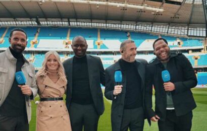 Lescott brutally trolls Keown with picture of BT Sport crew and cheeky caption after Man City's win over Arsenal | The Sun