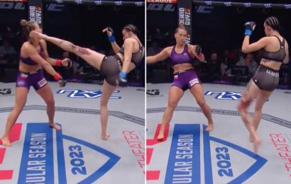 Watch MMA star Amber Leibrock brutally KO rival Martina Jindrova with stunning head kick in PFL's $1m-winning season | The Sun