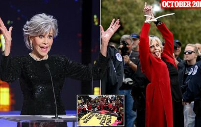 Jane Fonda blames white men for climate crisis