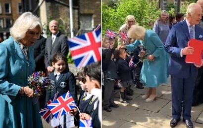 Moment Queen Camilla is greeted by star-struck fans in Covent Garden